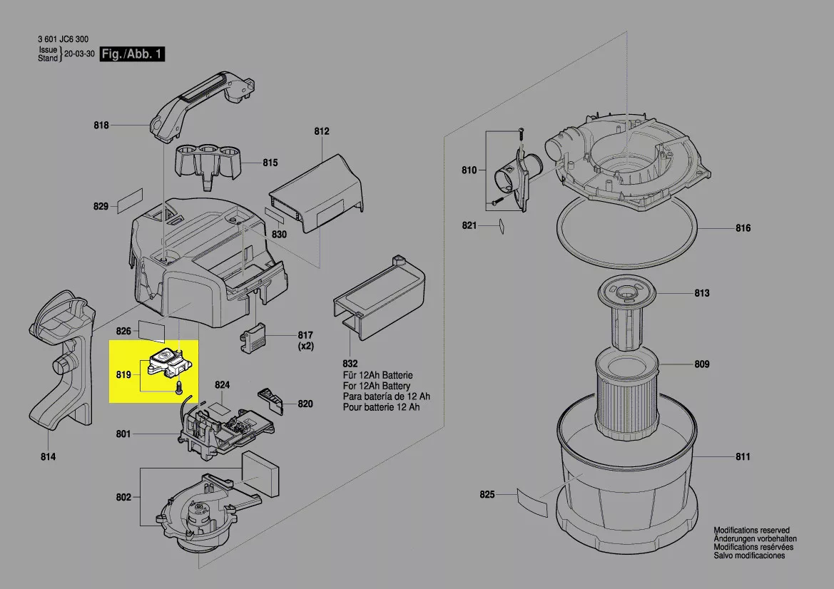 protection interrupteur réf. 1 600 A01 268 Bosch